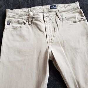 Ag Adriano Goldschmied Men's Tailored Fit Tan Pants - The Graduate Cut - 33x32